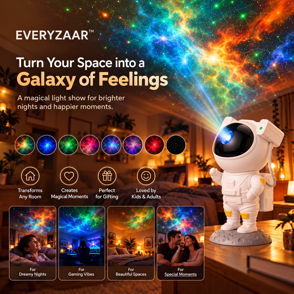 Astronaut Galaxy Projector – Starry Night Lamp | Play & Move