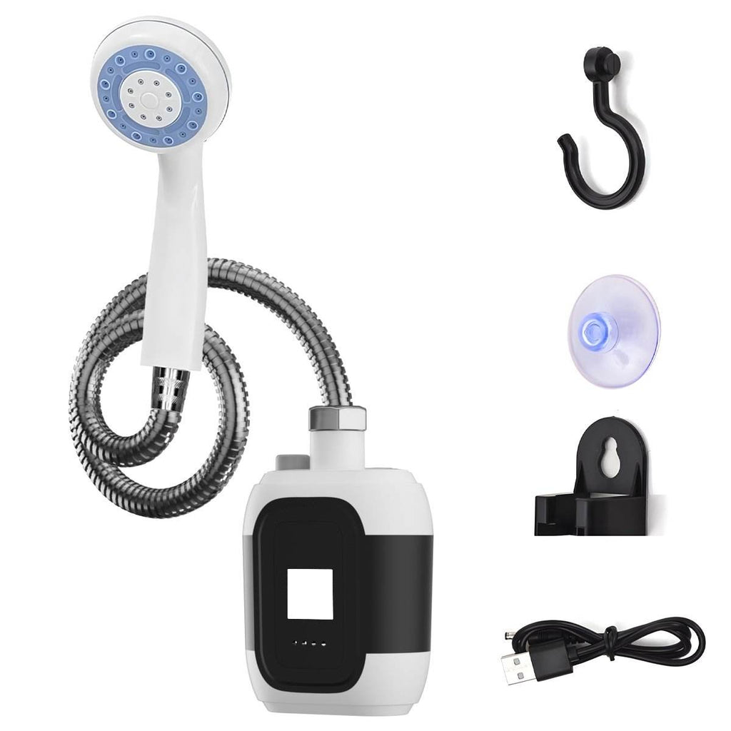 New Function Waterproof Portable 2000mAh Shower Pump with Light Fahrenheit Display Ideal for Outdoor Camping