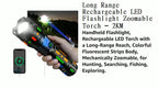 Long Range Rechargeable LED Flashlight Zoomable Torch – 2KM, Torch with a 40000 mah battery, for Hunting, Searching, Fishing, Exploring