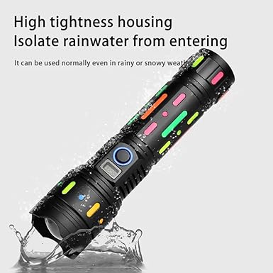 Long Range Rechargeable LED Flashlight Zoomable Torch – 2KM, Torch with a 40000 mah battery, for Hunting, Searching, Fishing, Exploring