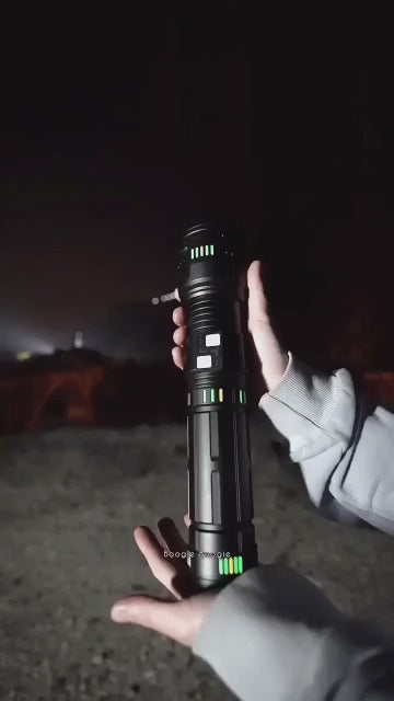 Long Range Rechargeable LED Flashlight Zoomable Torch – 2KM, Torch with a 40000 mah battery, for Hunting, Searching, Fishing, Exploring